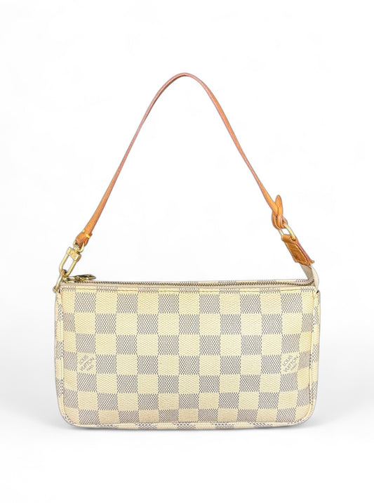 Louis Vuitton Pochette Accessoires Handtasche Damier Azur