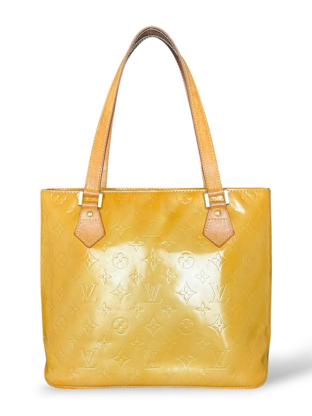 Louis Vuitton Houston Handtasche Vernis Monogram Gelb