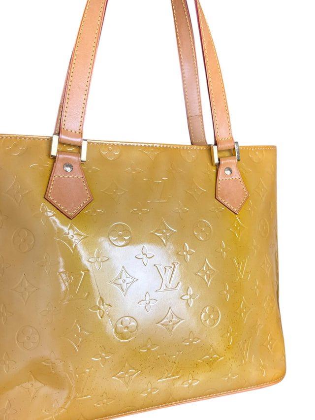 Louis Vuitton Houston Handtasche Vernis Monogram Gelb