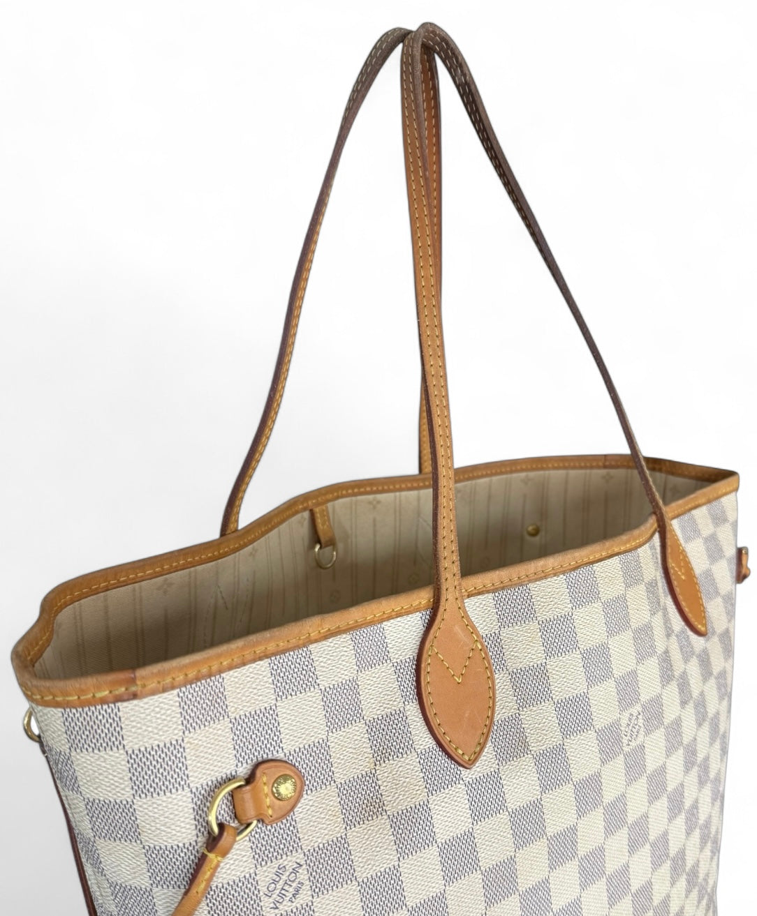 Louis Vuitton Neverfull MM Handtasche Shopper Damier Azur