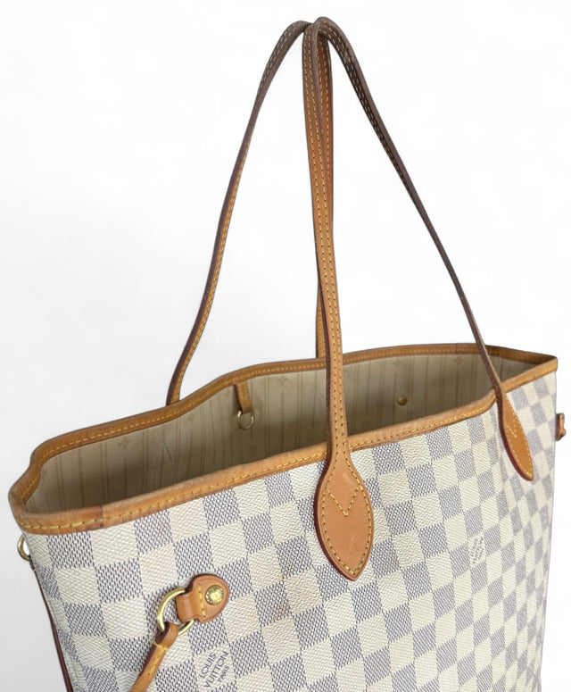 Louis Vuitton Neverfull MM Handtasche Shopper Damier Azur