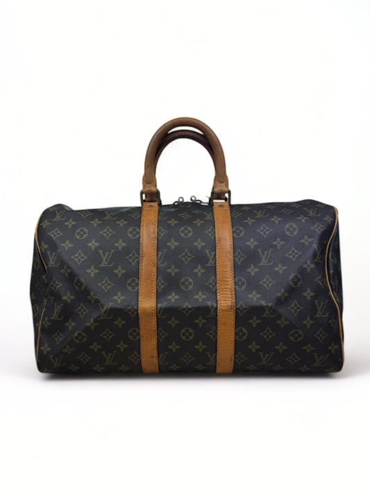 Louis Vuitton Keepall 45 Reisetasche Weekender Tasche Monogram Braun