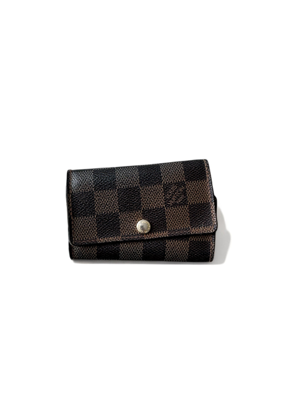 Louis Vuitton Schlüsseletui Damier Ebène Braun 6 Schlüssel