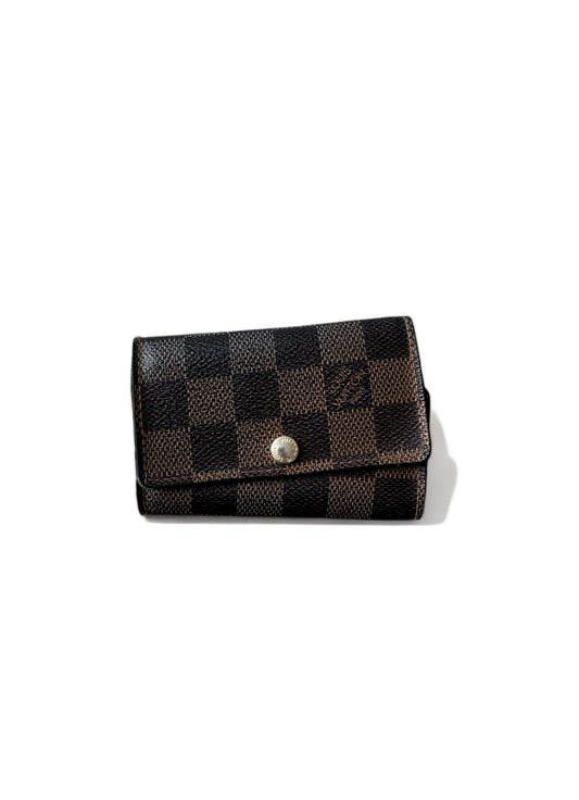 Louis Vuitton Schlüsseletui Damier Ebène Braun 6 Schlüssel