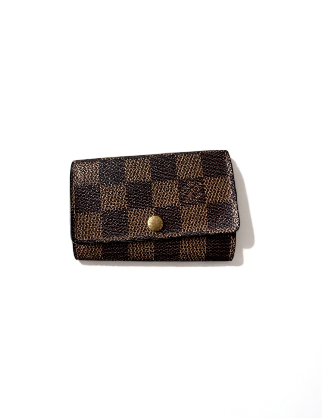 Louis Vuitton Schlüsseletui Damier Ebène Braun 6 Schlüssel