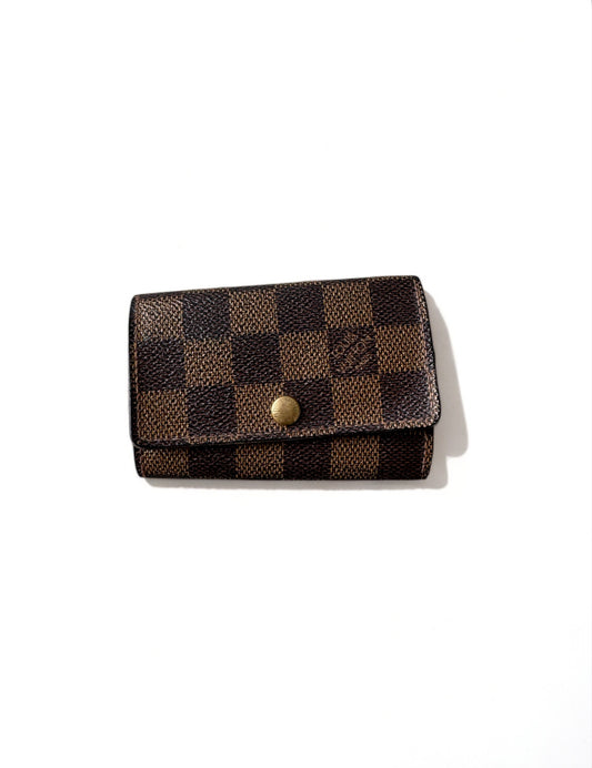 Louis Vuitton Schlüsseletui Damier Ebène Braun 6 Schlüssel
