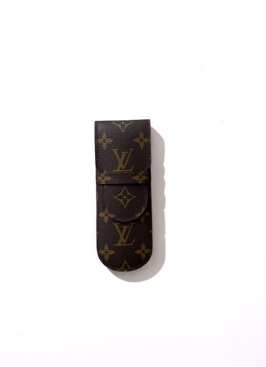 Louis Vuitton Brillenetui Brillencase Stiftetui Monogram Braun Neuwertig