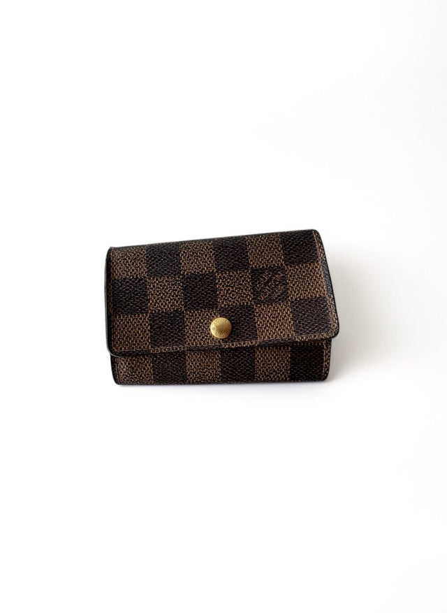 Louis Vuitton Schlüsseletui Damier Ebène Braun 6 Schlüssel