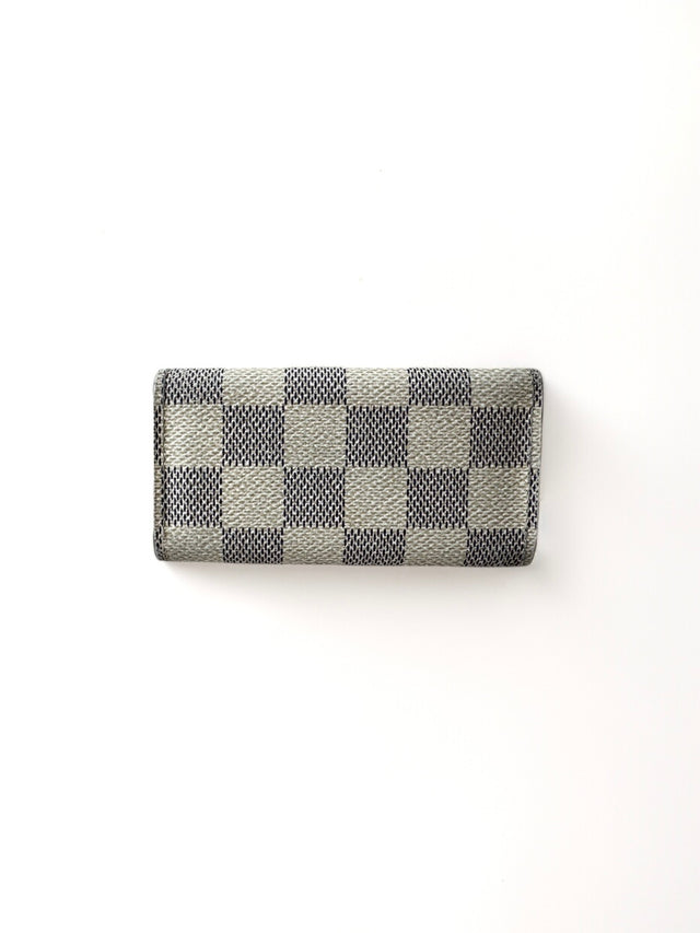 Louis Vuitton Schlüsseletui Damier Azur Weiß 4 Schlüssel