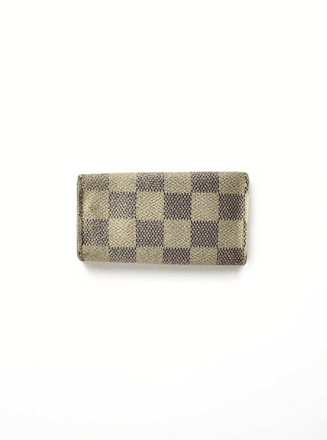 Louis Vuitton Schlüsseletui Damier Azur Weiß 4 Schlüssel