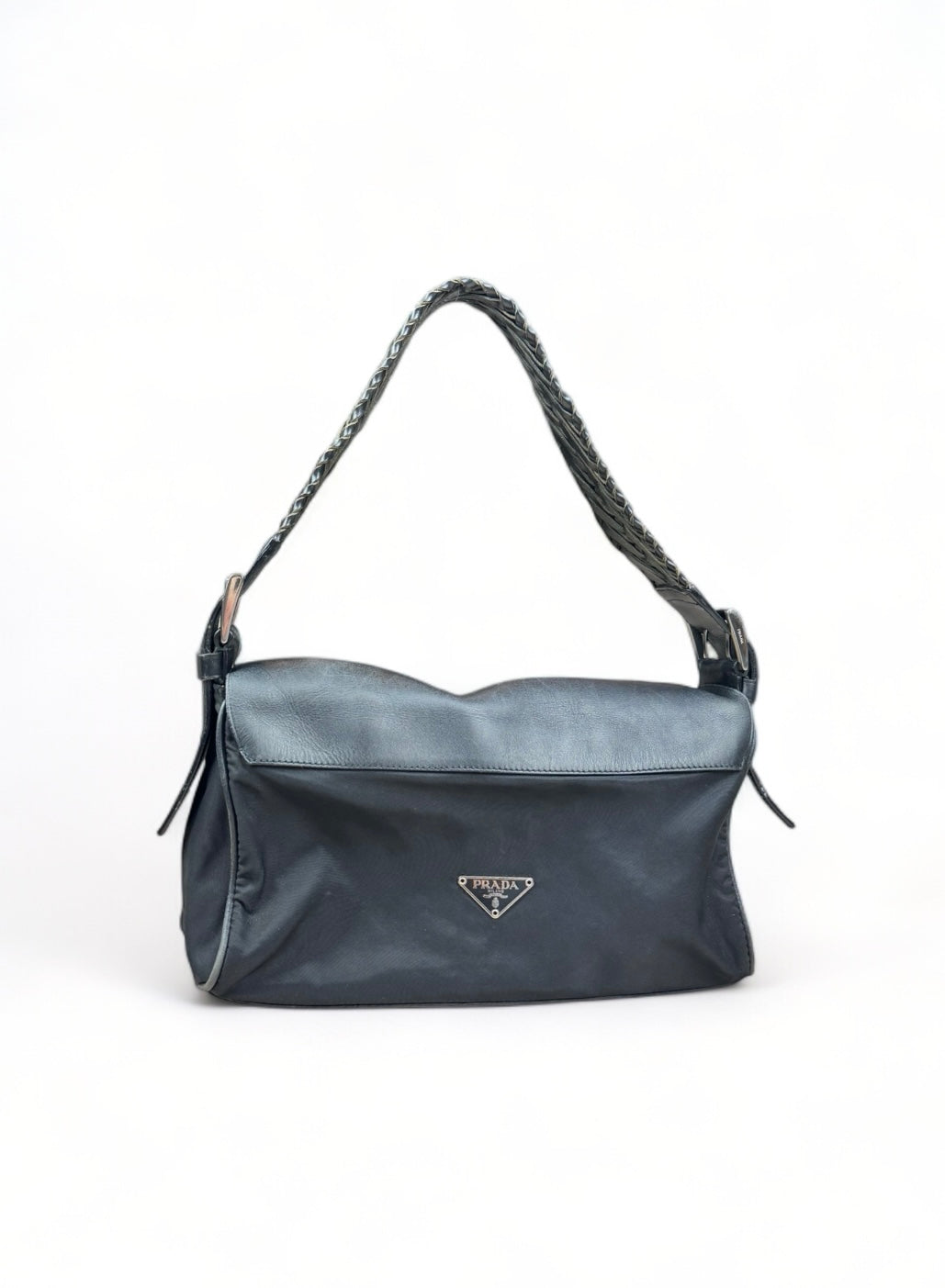 Prada Re-Nylon Edition Baguette Handtasche Schwarz