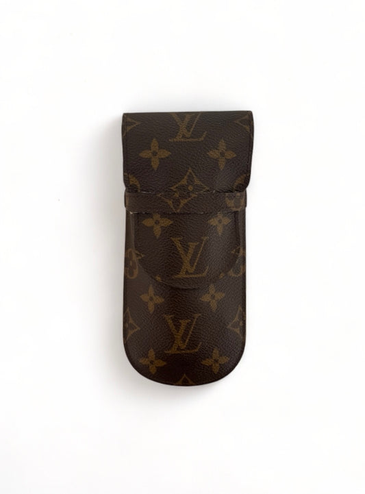 Louis Vuitton Brillenetui Brillencase Stiftetui Monogram Braun Neuwertig